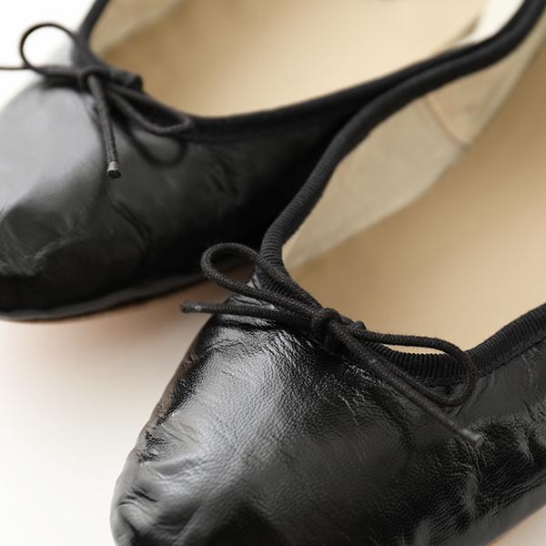 美品 E. PORELLI ポルセリ ブラック バレエシューズ イタリア製 39 E.PORSELLI PORSELLI ポルセリ バレエシューズ BALLERINE 95 PELLE