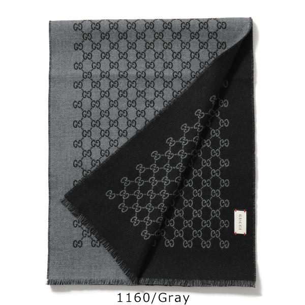 GUCCI グッチGGジャガードマフラー ショールブラック GUCCI（グッチ） 391246 4G200 SU SOGI 33X175 カラー5色 ウール