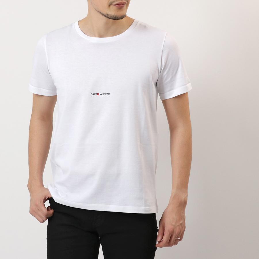 Saint Laurent Paris サンローランパリ Yb2dq 9000 オフホワイト クルーネック 半袖 Tシャツ カットソー 丸首 ちびロゴt メンズ インポートセレクト Musee 通販 Yahoo ショッピング