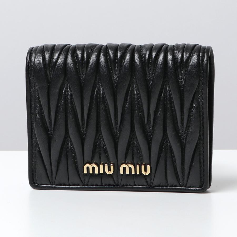 miumiu ミュウミュウ 二つ折り財布 MATELASSE マテラッセ 5MV204 N88