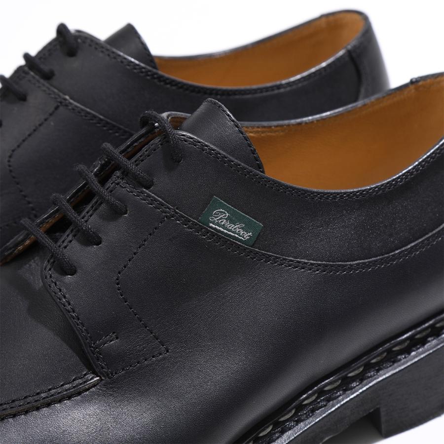 Paraboot パラブーツ レザーシューズ 705109 AVIGNON アヴィニョン メンズ Uチップ ノルヴェイジャン製法 GRIFFIISOLE 革靴 NOIRの画像
