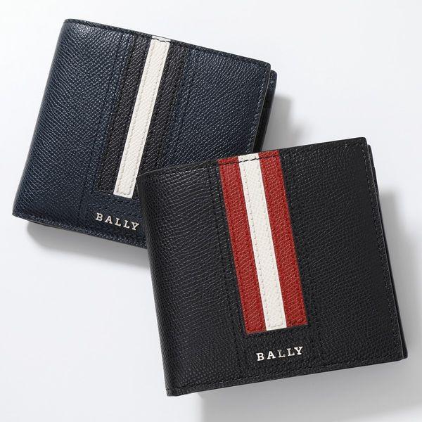 BALLY バリー 二つ折財布 TEISEL.LT メンズ ボヴィンレザー コインウォレット 小銭入れ付き 210/BLACK