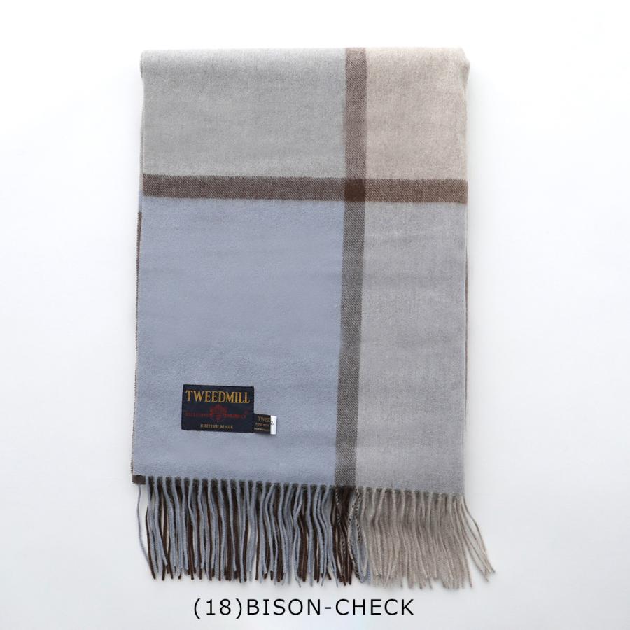 TWEED MILL ツイードミル マフラー Lambswool Knee throw check TWEED MILL ツイードミル マフラー Lambswool Knee throw check