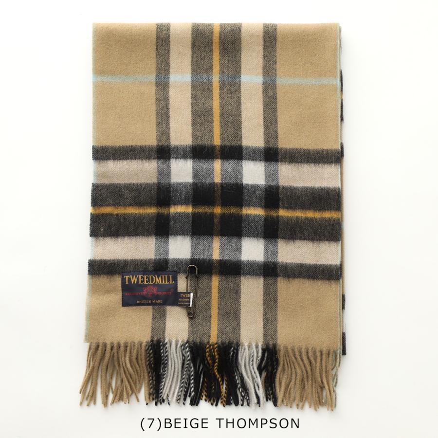 TWEED MILL（ツイードミル） マフラー Lambswool Knee throw check