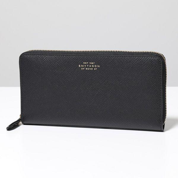 Smythson スマイソン Panama Lg Zip Around Prs レザー ラウンファスナー長財布 Black メンズ レディース インポートセレクト Musee 通販 Yahoo ショッピング