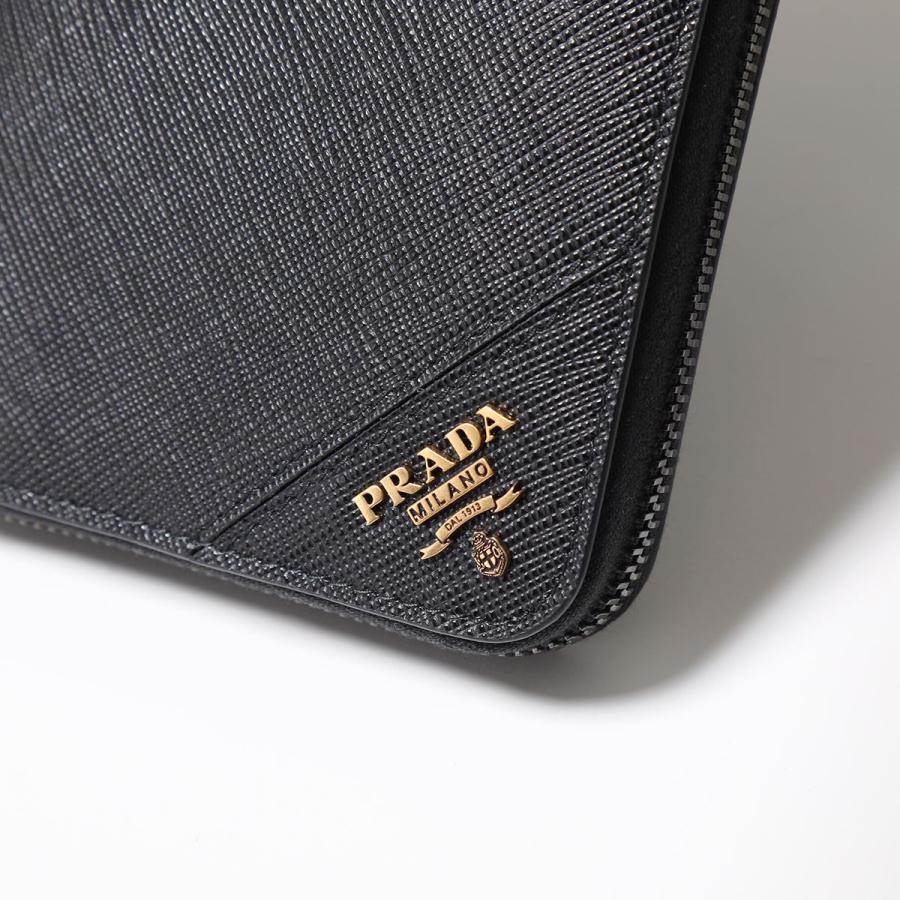 PRADA（プラダ） 長財布 2ML317 QME メンズ レザー ラウンドファスナー