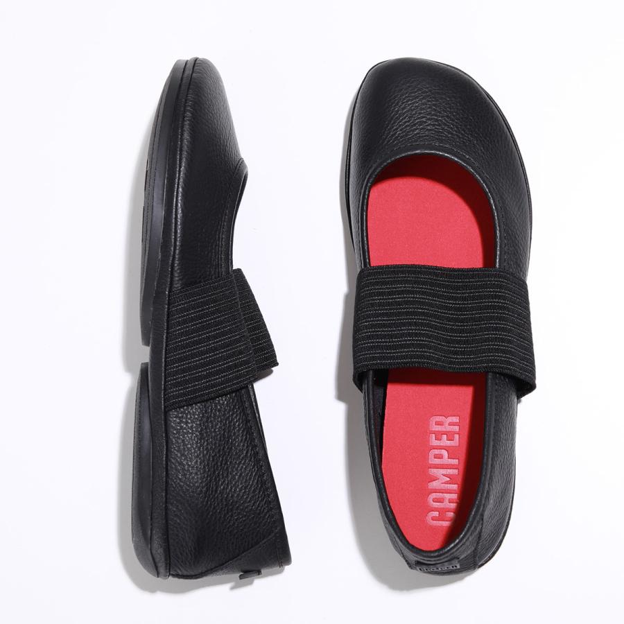 CAMPER カンペール バレエシューズ 21595 Right Nina Sella/Pina レディース 靴 パンプス ゴムバンド レザー ソフト フラットソール 242/Black