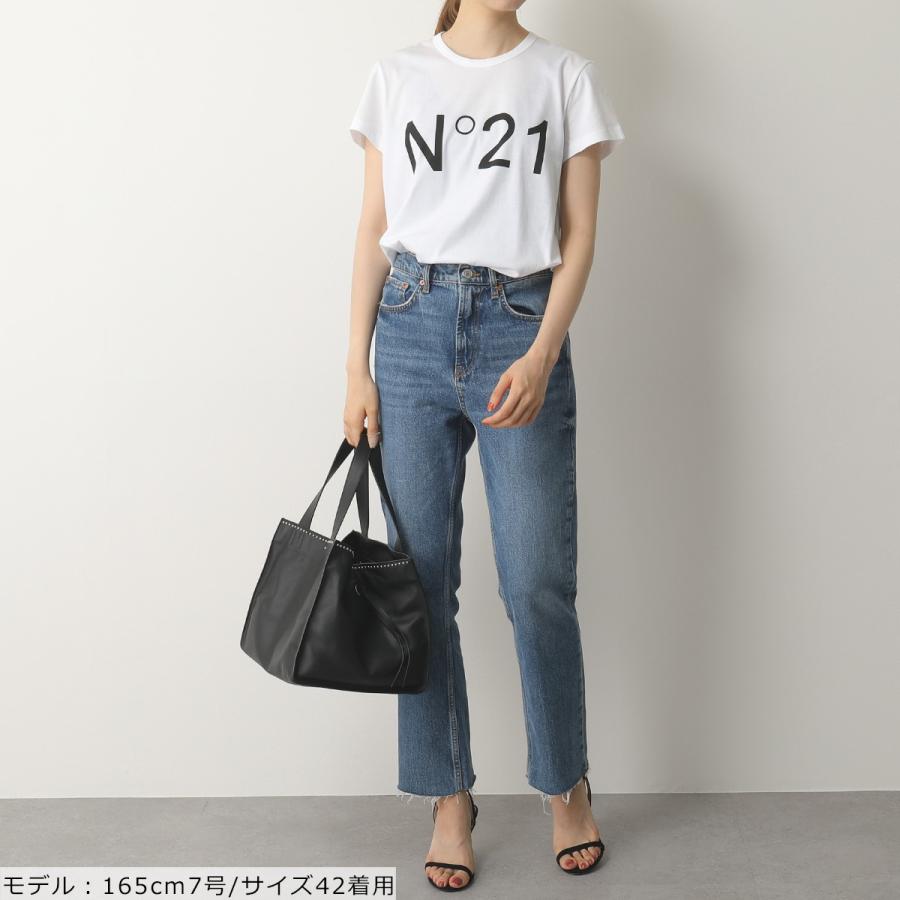 N°21 ヌメロヴェントゥーノ F031 4157 カラー4色 クルーネック 半袖 Tシャツ カットソー ロゴ レディース｜s-musee｜02