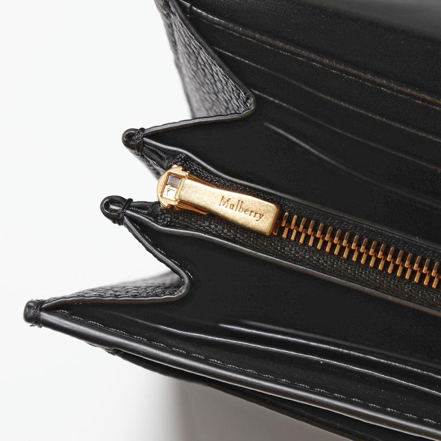 MULBERRY(マルベリー) 長財布 ダーリー ウォレット 黒 レザー