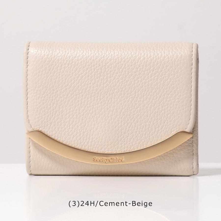 未使用品　See By Chloé 三つ折り財布　レザー　リジー　ピンクベージュ SEE BY CHLOE（シーバイクロエ） 三つ折り財布 LIZZIE リジー