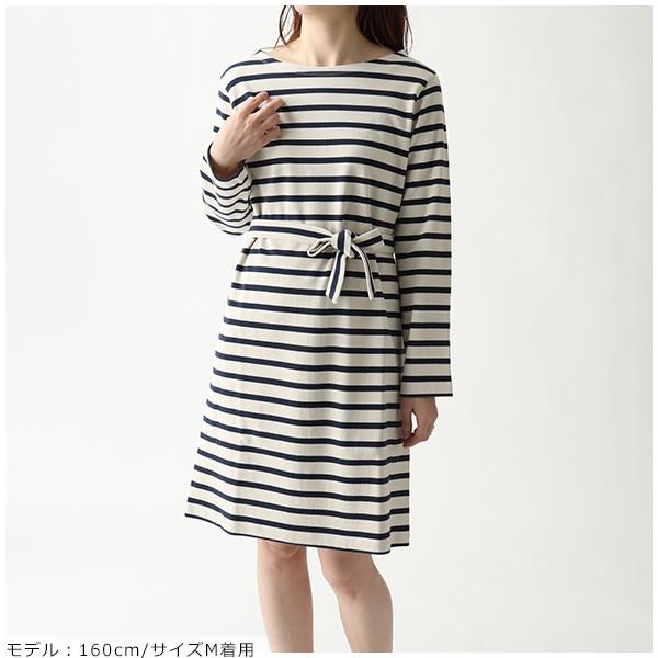 Apc A P C アーペーセー Cocwx F d 長袖 ボーダー 膝丈 ワンピース ウエストマーク Ecru レディース インポートセレクト Musee 通販 Yahoo ショッピング