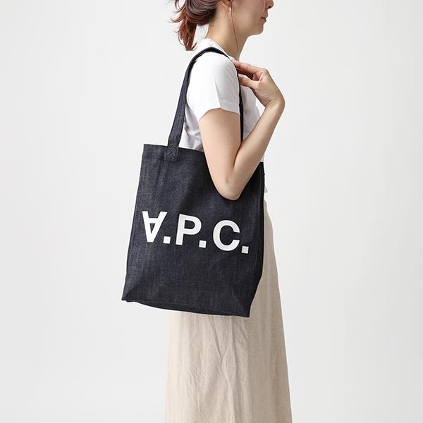 Apc A P C アーペーセー Cocsx M Laurent Iai デニム ロゴ トートバッグ ショッピングバッグ Indigo ユニセックス インポートセレクト Musee 通販 Yahoo ショッピング