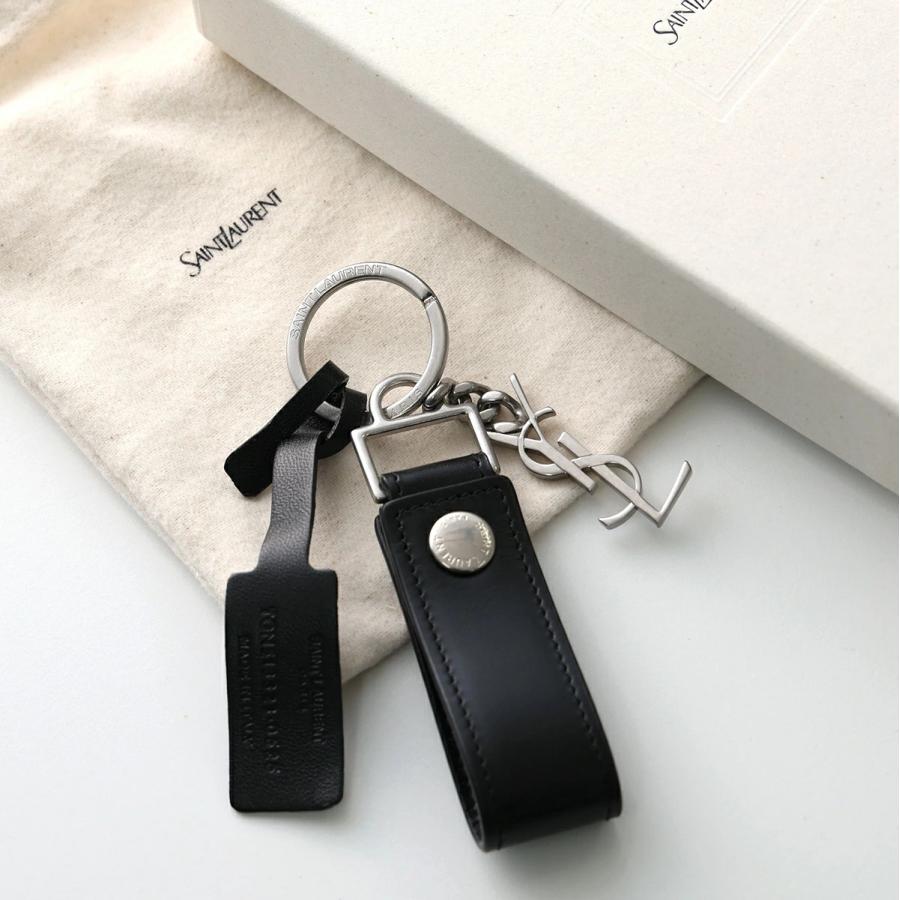 サンローランキーリング　カサンドラ メンズ　値下げOK SAINT LAURENT サンローラン キーリング 518323 0SX0E メンズ レザー