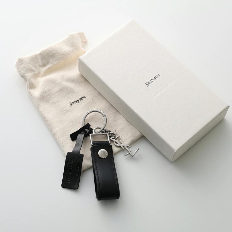 SAINT LAURENT サンローラン キーリング カサンドラ レザー YSL SAINT LAURENT サンローラン キーリング 518323 0SX0E メンズ レザー