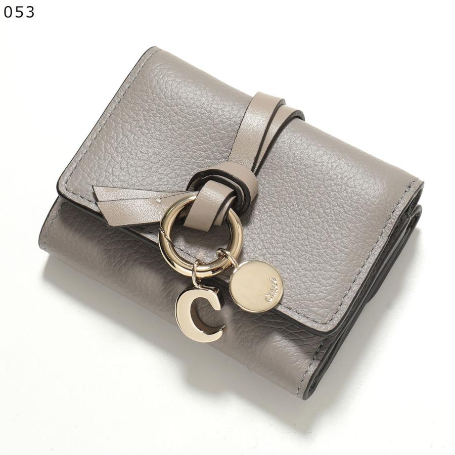 完売色 新品　未使用　Chloé アルファベット　グレー 三つ折り財布 クロエ Chloe 三つ折り財布 アルファベット ミニ財布 グレー