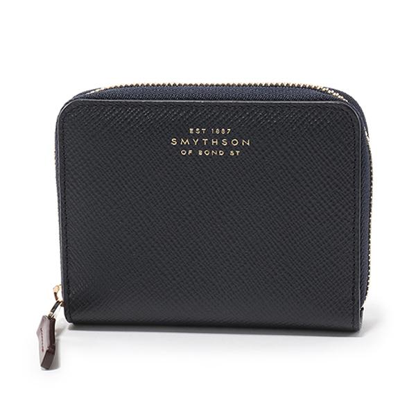 美しい Smythson スマイソン 101 Panama Zip Coin Purse 4cc レザー コインケース 小銭入れ ミニ財布 Navy レディース メンズ 交換無料 Mail Alrayan University Edu Ye