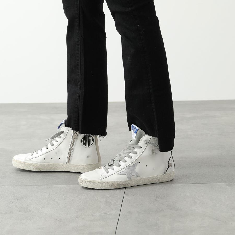 GOLDEN GOOSE ゴールデングース スニーカー FRANCY GWF00113 F000319 レディース レザー ダーティー加工 ハイカット ヴィンテージ 靴 WHITE-SILVER-MILK｜s-musee｜05