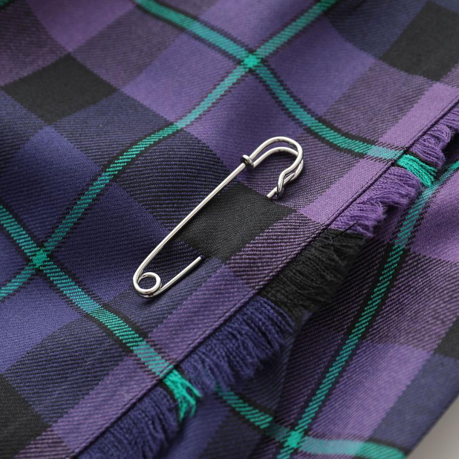 O’Neil of Dublin チェック柄ロングスカート サイドバックル付き O'NEIL of DUBLIN｜ウーステッド ウール イージー マキシ キルト