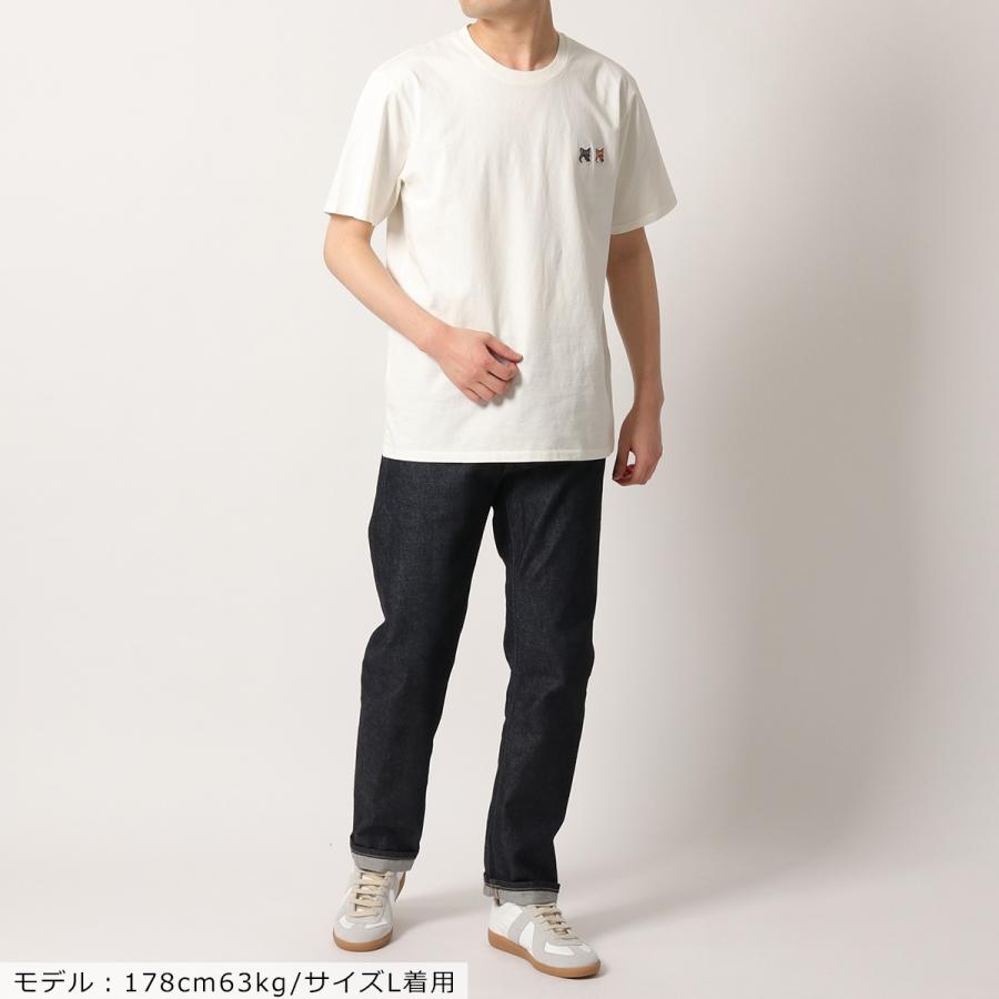 MAISON KITSUNE FOX HEAD PACH Tシャツ Maison Kitsune Double Fox Head Patch Classic Tee-Shirt