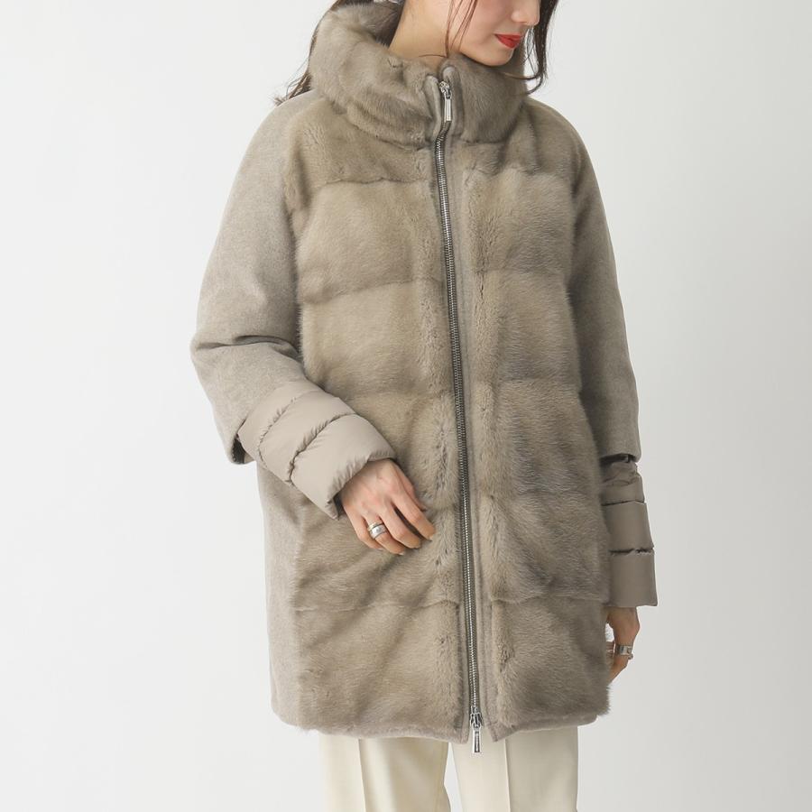 Moorer ムーレー Antiope Kas ミンクファー カシミヤ ナイロン切替 2way ダウンコート Beige レディース インポートセレクト Musee 通販 Yahoo ショッピング