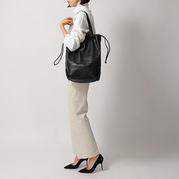 残りわずか Saint Laurent サンローランパリ 0yp0e 1000 Lamb レザー 巾着 トートバッグ ポーチ付き 鞄 レディース 注目の Netsystem Vn