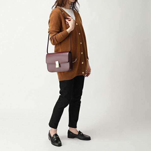 Celine セリーヌ 1173dls 28bd Classic Box Medium クラシックボックス ミディアム レザー ショルダーバッグ ポシェット ワインレッド 鞄 レディース インポートセレクト Musee 通販 Yahoo ショッピング