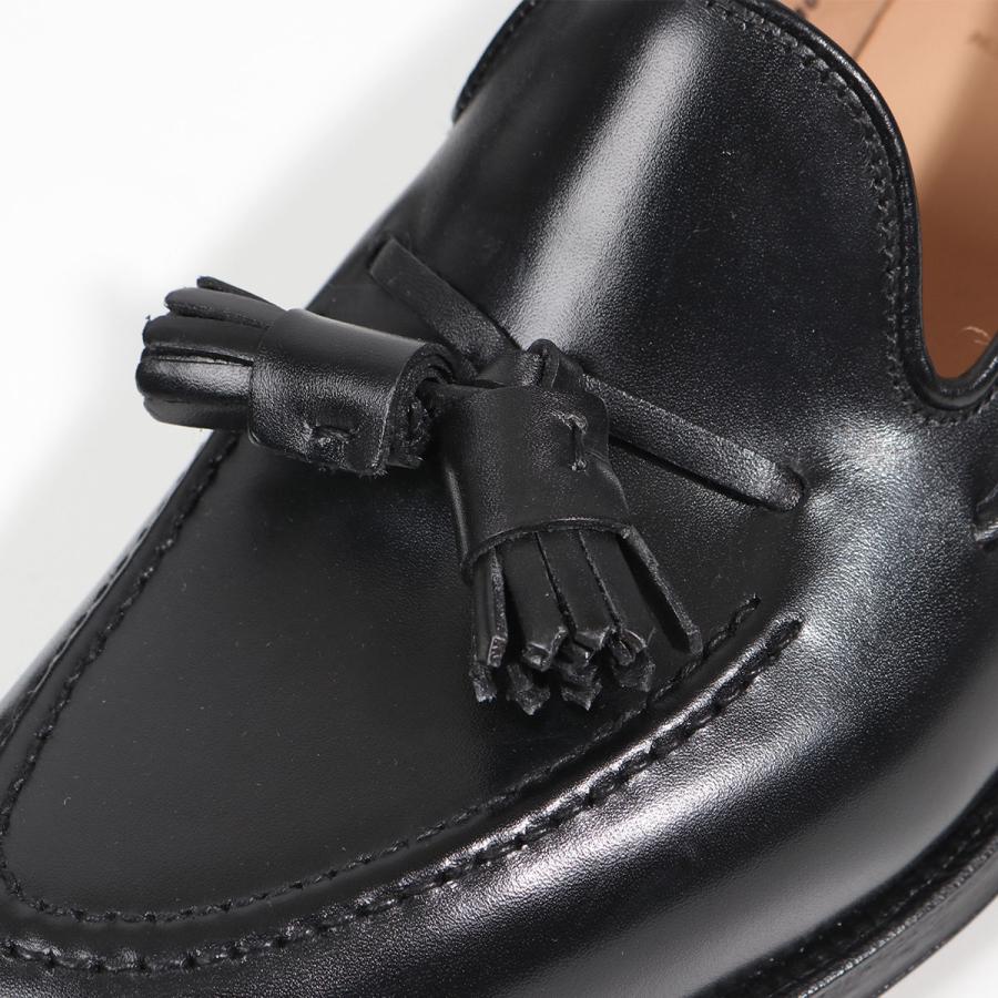CROCKETT&JONES クロケットアンドジョーンズ タッセル ローファー 29376A C01L1 Cavendish 2 キャベンディッシュ メンズ ワイズE 革靴 BLACKの画像