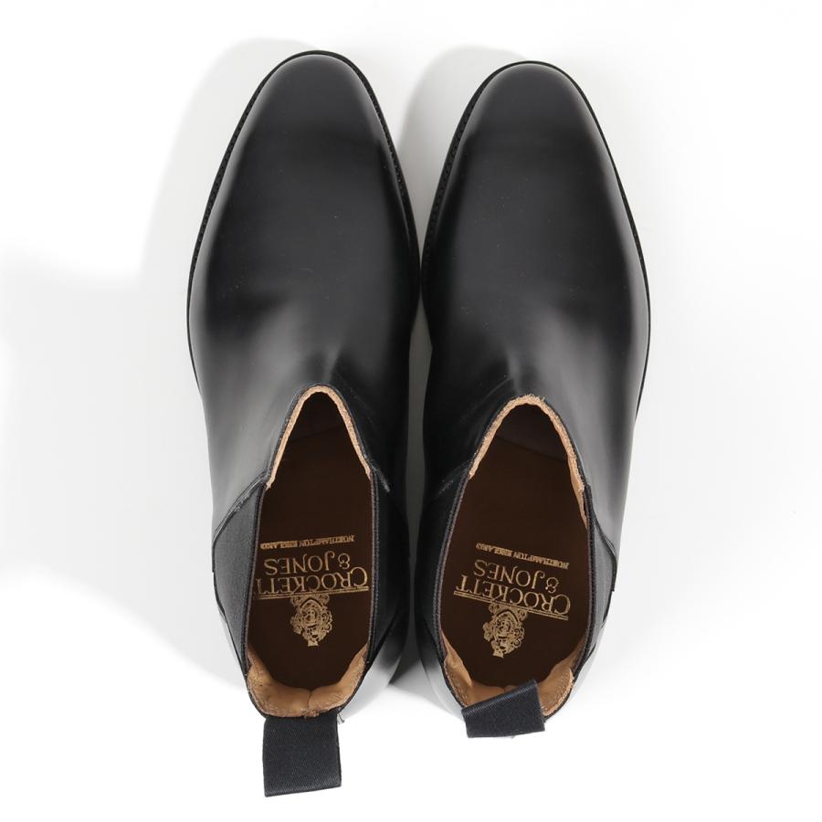 CROCKETT&JONES クロケットアンドジョーンズ チェルシーブーツ Chelsea 8 25887A C01C1 メンズ レザー サイドゴア 靴 BLACKの画像