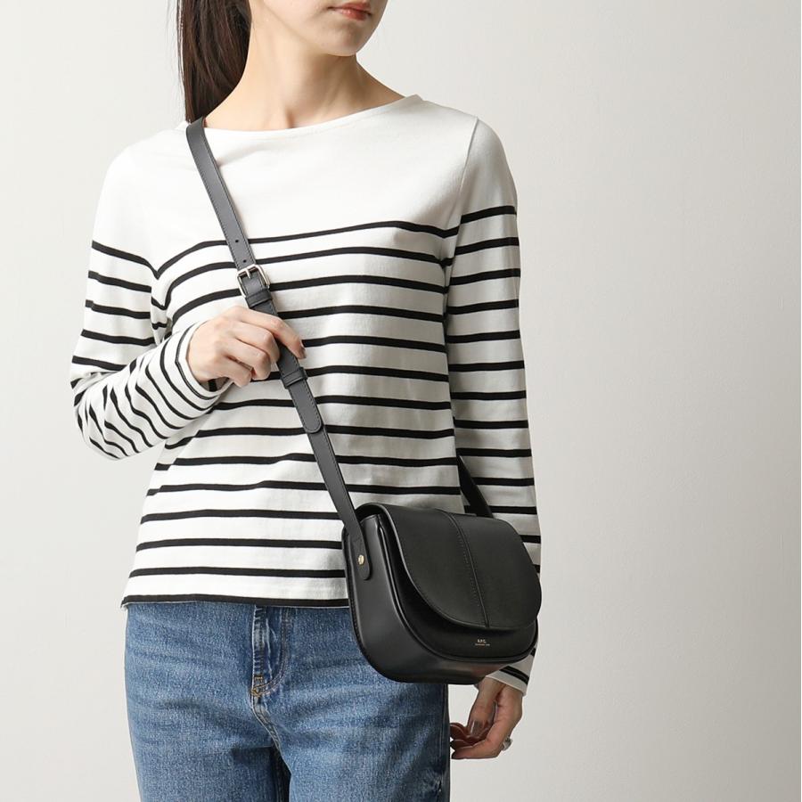 美品 A.P.C. アーペーセー レザー ショルダーバッグ 黒 シボ革 大容量 A.P.C.（アーペーセー） APC A.P.C. PXAWV F61179 sac betty LZZ