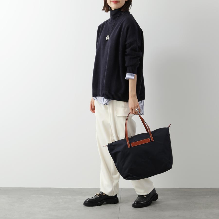 フェリージのレザー編み込みトートバッグ