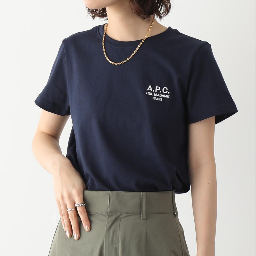 APC A.P.C. アーペーセー 半袖 Tシャツ COEZC F26842 denise レディース  クルーネック カットソー ロゴ刺繍 カラー4色｜s-musee｜09