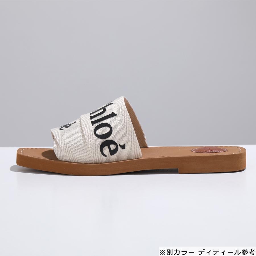 クロエ Chloe 23.5 サンダル ウッディスライド サンダル クロス ブラウン Chloe（クロエ） サンダル WOODY ウッディ CHC22U188Z3 CHC23A188FC