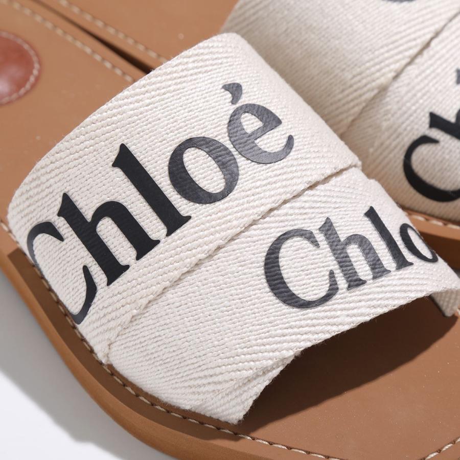 Chloe クロエ サンダル WOODY ウッディ CHC22U188Z3 レディース フラット ミュール ロゴバンド リネン 靴 カラー3色｜s-musee｜17