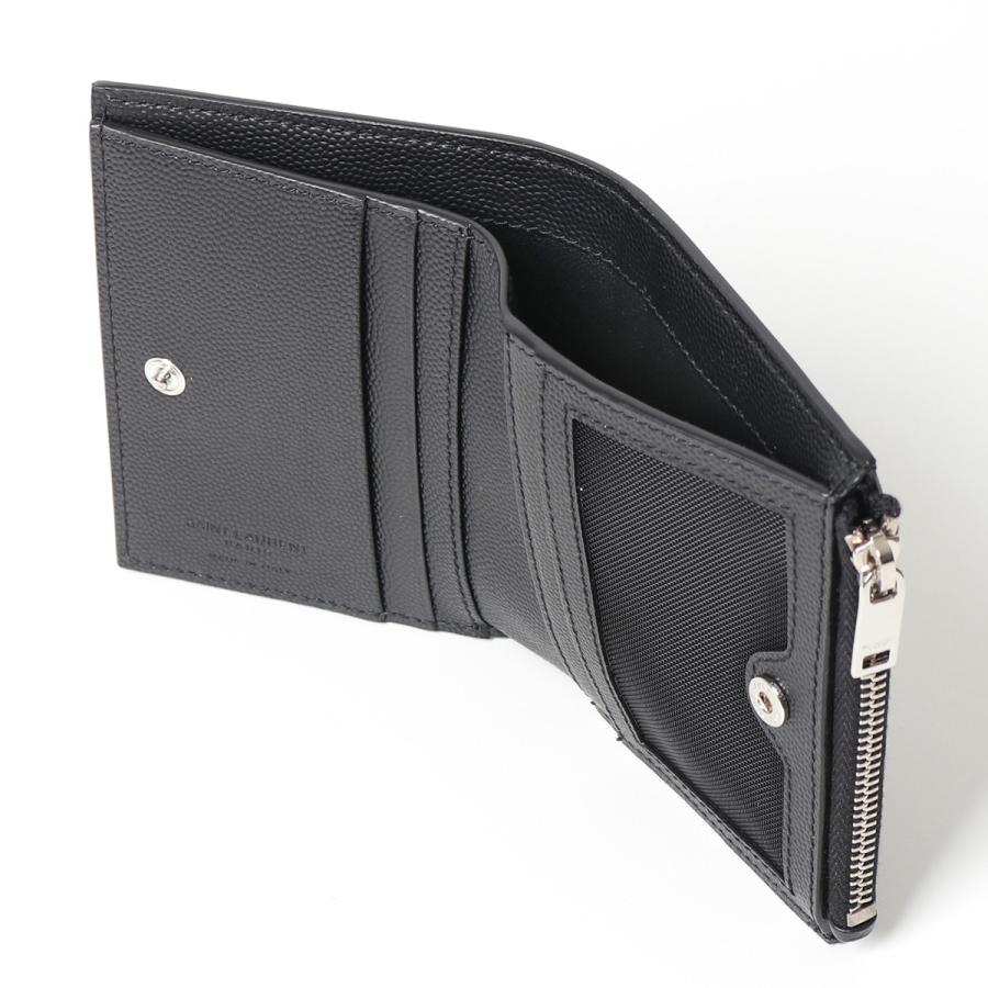 【極美品】サンローラン ファスナー付きパース(ミニウォレット) SAINT LAURENT サンローランパリ 二つ折り財布 575789 BTY0N メンズ