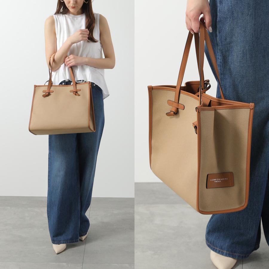 極美品　ジャンニキャリーニ トートバッグ　マルッチェラ　ベージュ GIANNI CHIARINI（ジャンニ キアリーニ） トートバッグ MARCELLA M