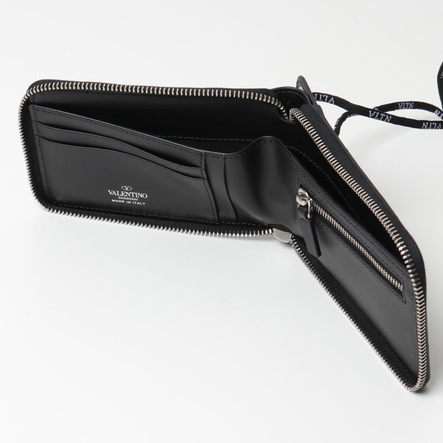 EBA01-16 ヴァレンチノ メンズ ネックウォレット 2つ折り財布 VLTN