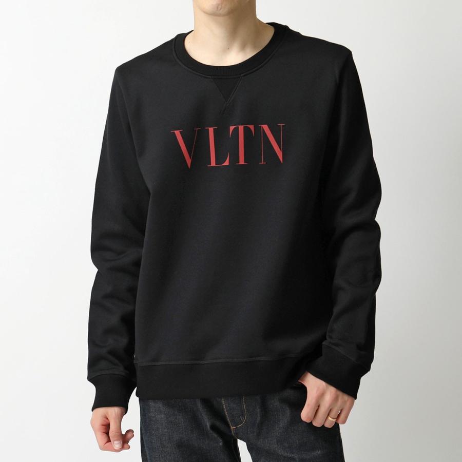Valentino ヴァレンティノ Tv3mf10g3tv スウェットシャツ Vltnロゴ クルーネック 0nr ブラック レッド メンズ Ma Cresaas Com