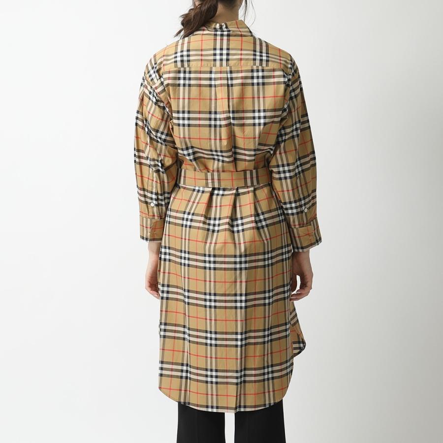 Burberry バーバリー シャツワンピ ロング丈 長袖シャツ チュニック ワンピース バーバリーチェック Antique Yel Ip Chk レディース インポートセレクト Musee 通販 Yahoo ショッピング