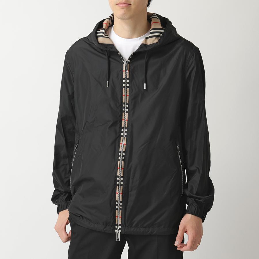Burberry バーバリー ナイロン フーテッド ジップアップ ジャケット ブルゾン バーバリーチェック Black メンズ インポートセレクト Musee 通販 Yahoo ショッピング