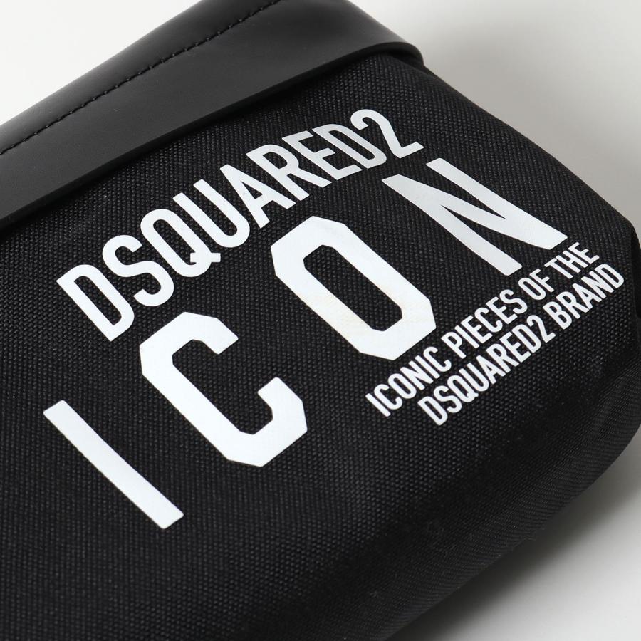 DSQUARED2 ディースクエアード BBM0011 11702649 M063  ICON アイコン ナイロン×レザー ベルトバッグ ボディバッグ ウエストバッグ NERO+BIANCO 鞄 メンズ 人気・おすすめ｜使いやすい・旅行におすすめ 品質保証 全国発送 正規品・日本国内発送・安心保証付き