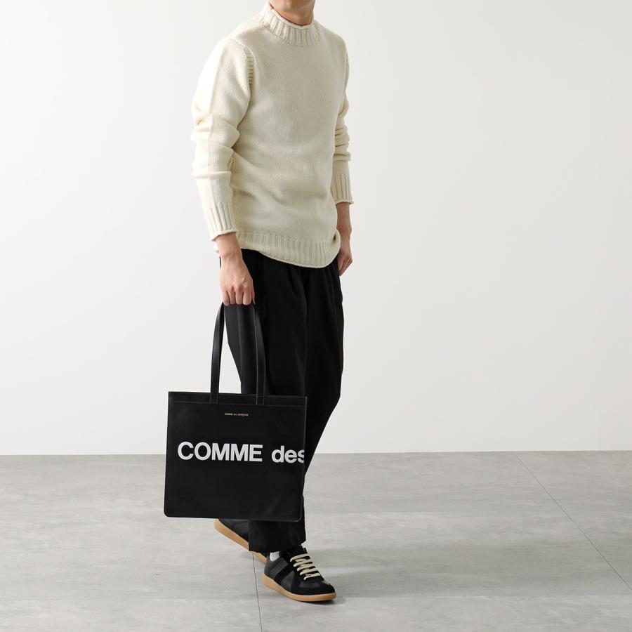 COMME des GARCONS コムデギャルソン トートバッグ HUGE LOGO SA9001HL メンズ レディース レザー フラット ロゴ BLACK｜s-musee｜02