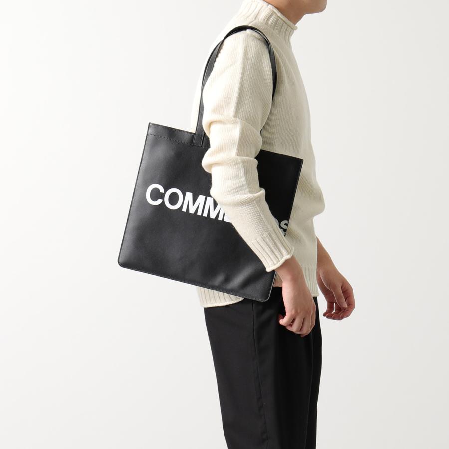 COMME des GARCONS コムデギャルソン トートバッグ HUGE LOGO SA9001HL メンズ レディース レザー フラット ロゴ BLACK｜s-musee｜03