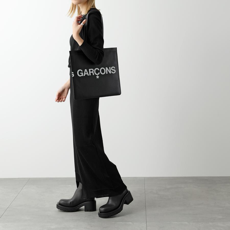 COMME des GARCONS コムデギャルソン トートバッグ HUGE LOGO SA9001HL メンズ レディース レザー フラット ロゴ BLACK｜s-musee｜04