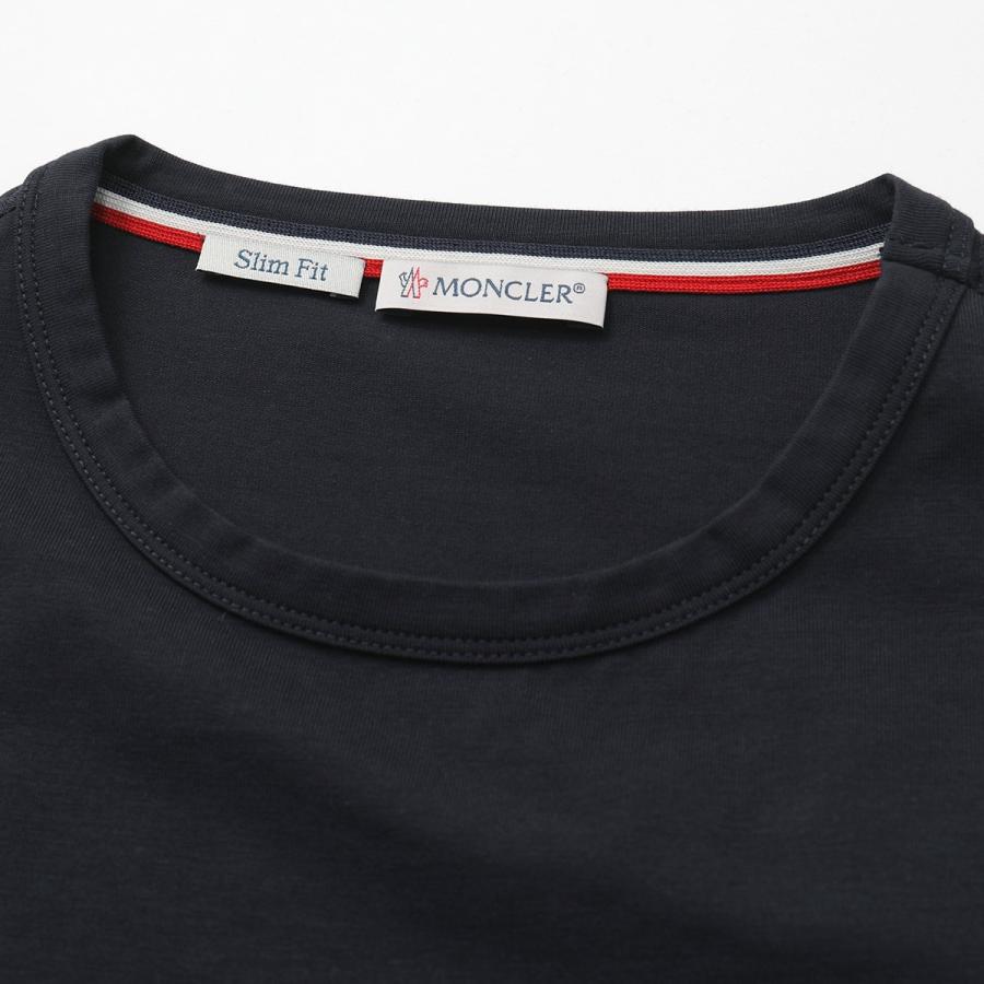 MONCLER モンクレール Tシャツ MAGLIA 8C71600 87296 メンズ カットソー クルーネック アイコンパッチ トリコロールライン カラー3色｜s-musee｜07