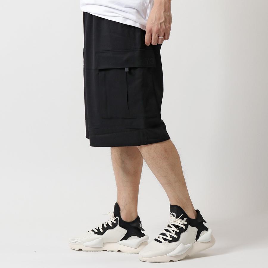 Y-3 ワイスリー adidas アディダス YOHJI YAMAMOTO FN3401 ジャージー ウール混 ストレッチ カーゴ ハーフパンツ  ショートパンツ BLACK メンズ