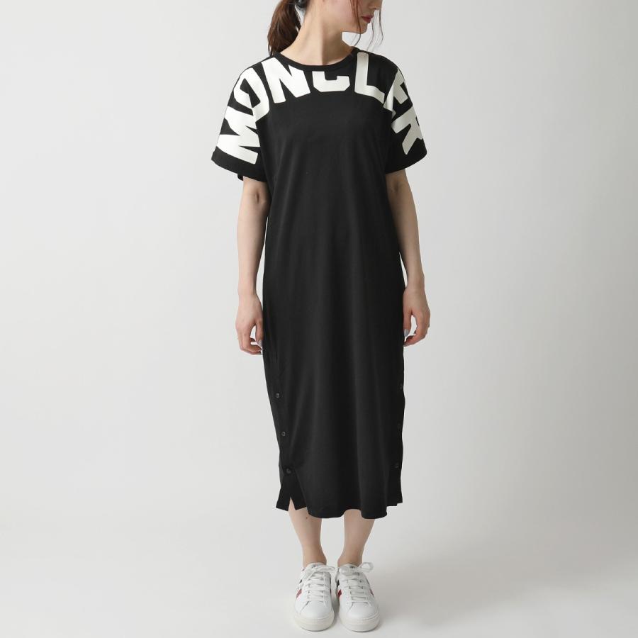 Moncler モンクレール 8i V8094 999 Abuto クルーネック Tシャツ チュニック ロゴ ワンピース サイドスリット 半袖 ブラック レディース インポートセレクト Musee 通販 Yahoo ショッピング