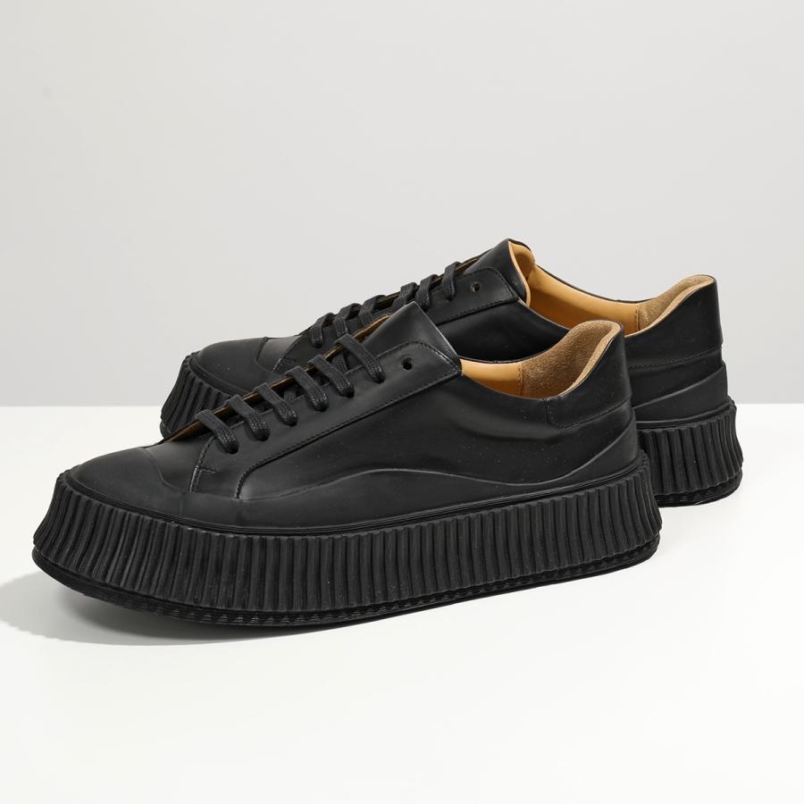 Jil Sander ジルサンダー Jia レザー レースアップシューズ プラットフォームソール スニーカー 001 Black 靴 メンズ インポートセレクト Musee 通販 Yahoo ショッピング