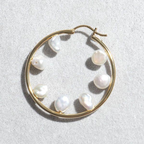 MARIA BLACK バロックパールピアス　片耳用　ゴールド MARIA BLACK（マリアブラック） ピアス Baroque 35 Hoop 100714YG-35