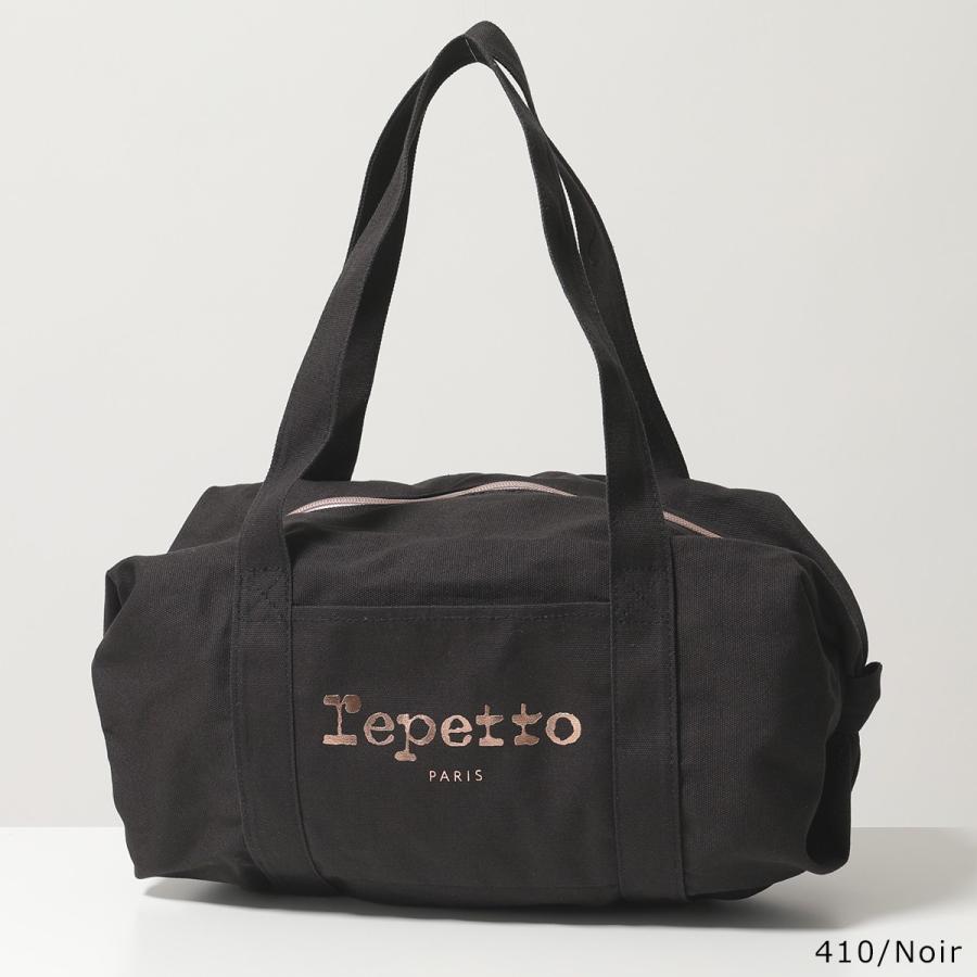 repetto レペット B0232T Cotton Duffle bag Size M プリント ロゴ 