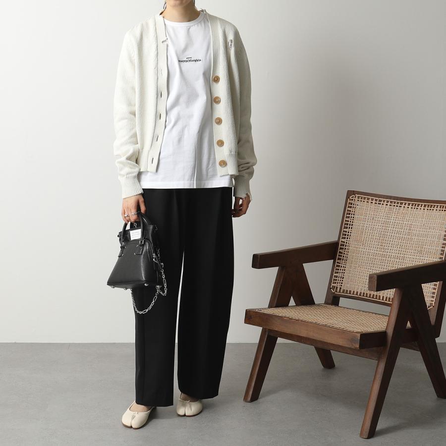MAISON MARGIELA メゾンマルジェラ Tシャツ S30GC0701 S22816 メンズ ディストーテッド ちびロゴT 刺繍ロゴ クルーネック 半袖 カットソー カラー3色の画像